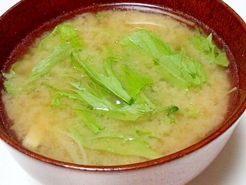 きっちり２人前 水菜と薄揚げのお味噌汁